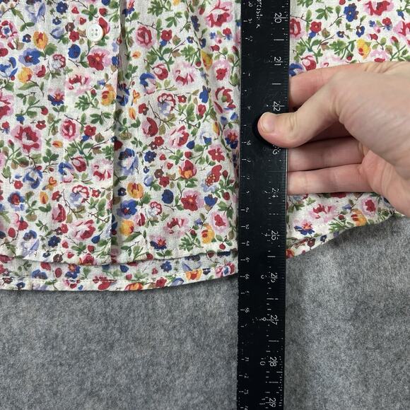 Madewell Top Womens Medium Multicolored Floral Button Down Shirt Artsy Boho - Picture 4 of 8
